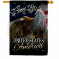Patio Trasero 28 x 40 in. American Eagle American Star & Stripes Vertical House Flag with Double-Sided Banner PA4061059